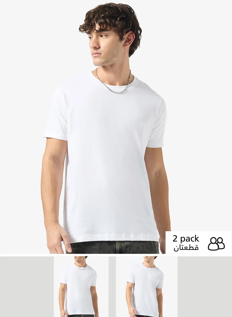 Seventy Five Basics Pack of 2 Round Neck T-Shirt